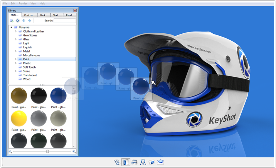 KeyShot 3D rendering materials example