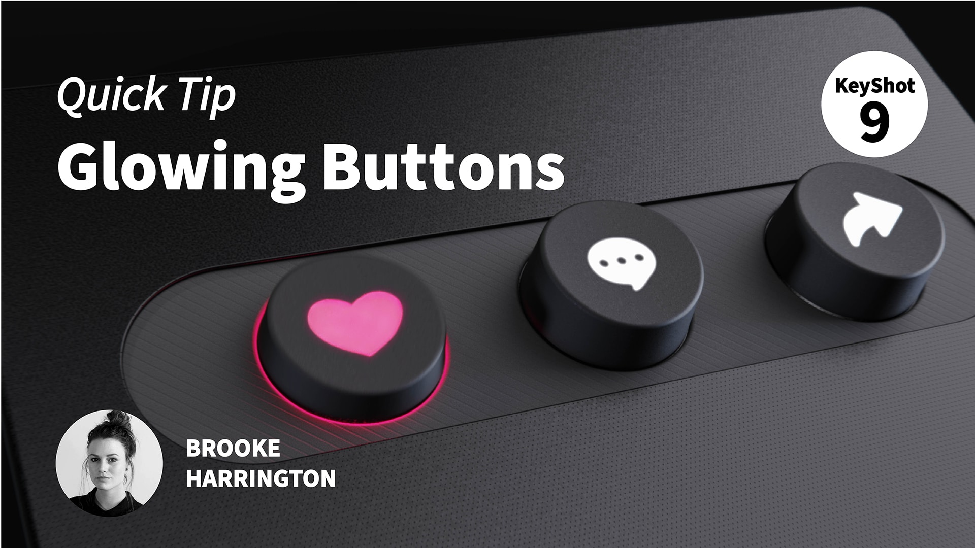 Quick Tip 112: How to Create Glowing Buttons in KeyShot