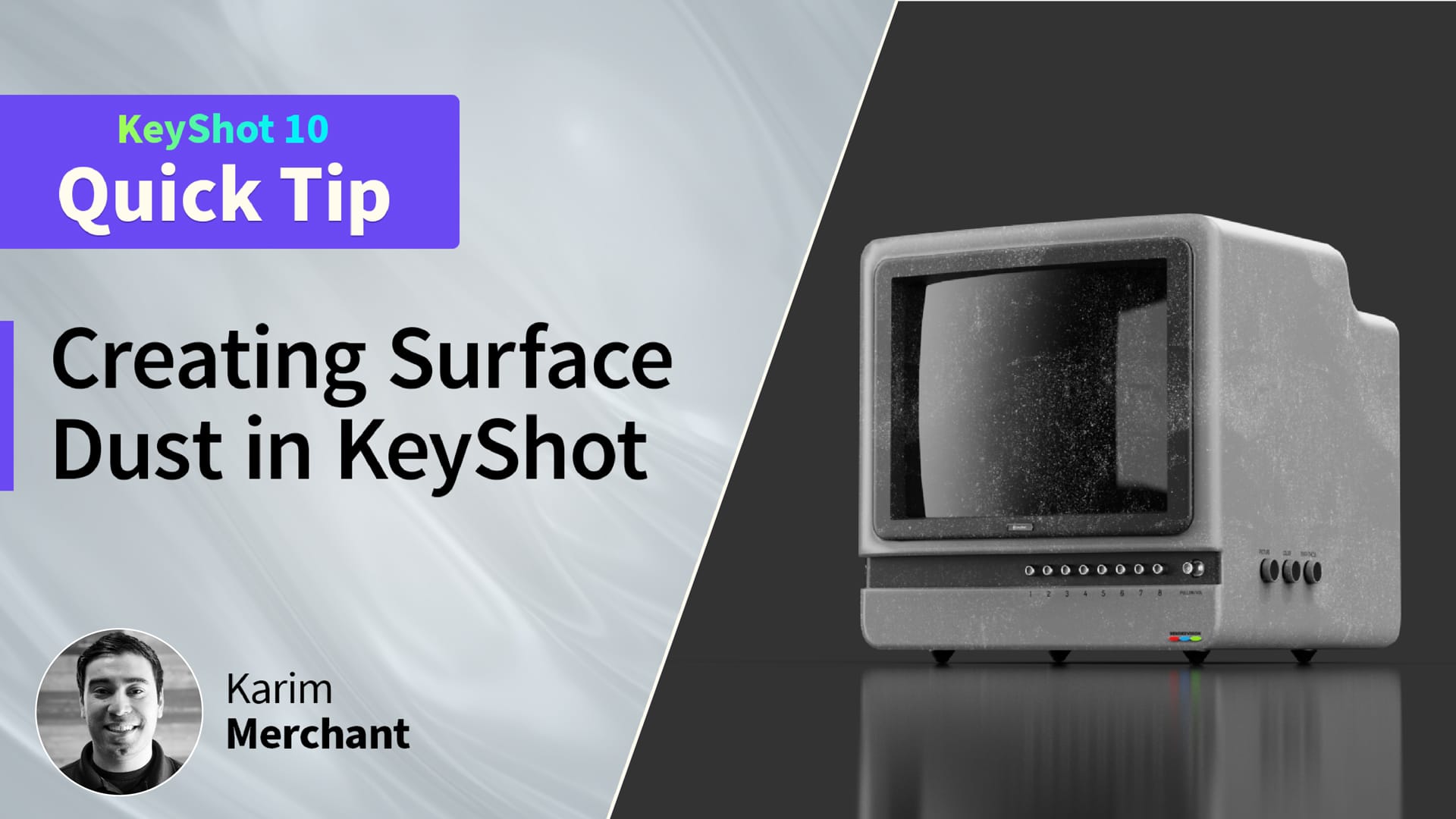 Consejo rápido 141: Añadir polvo superficial en KeyShot