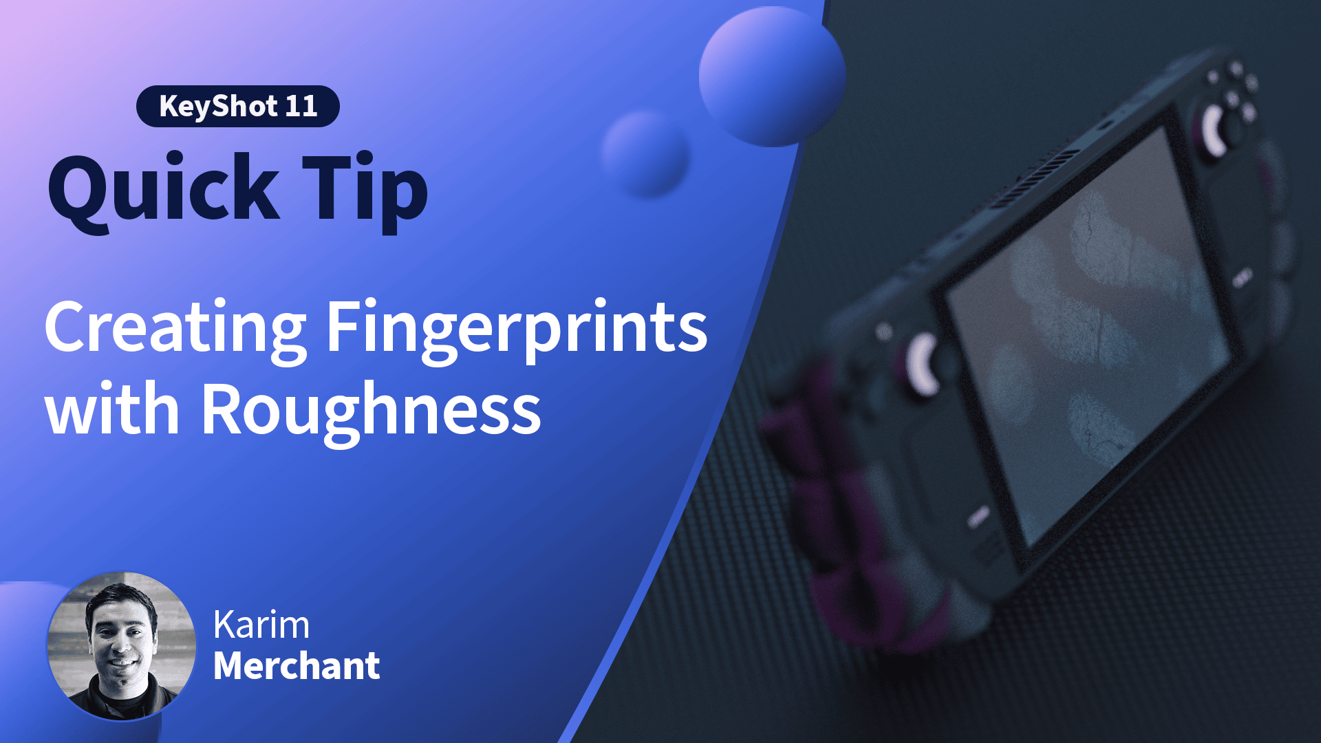 Quick Tip 150：で指紋を追加するKeyShot