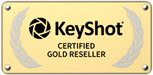 KeyShot Gold Certified Badge half