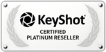 KeyShot Platinum Certified Badge half