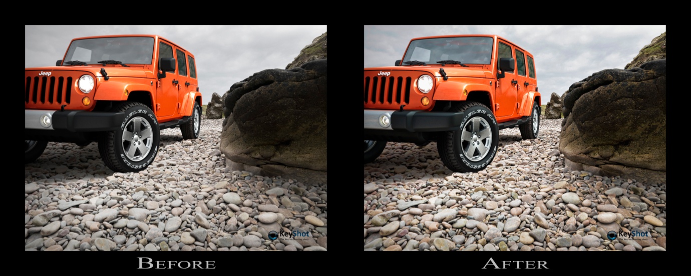 before after Jeep scene