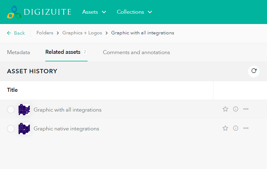 Version control Digizuite DAM