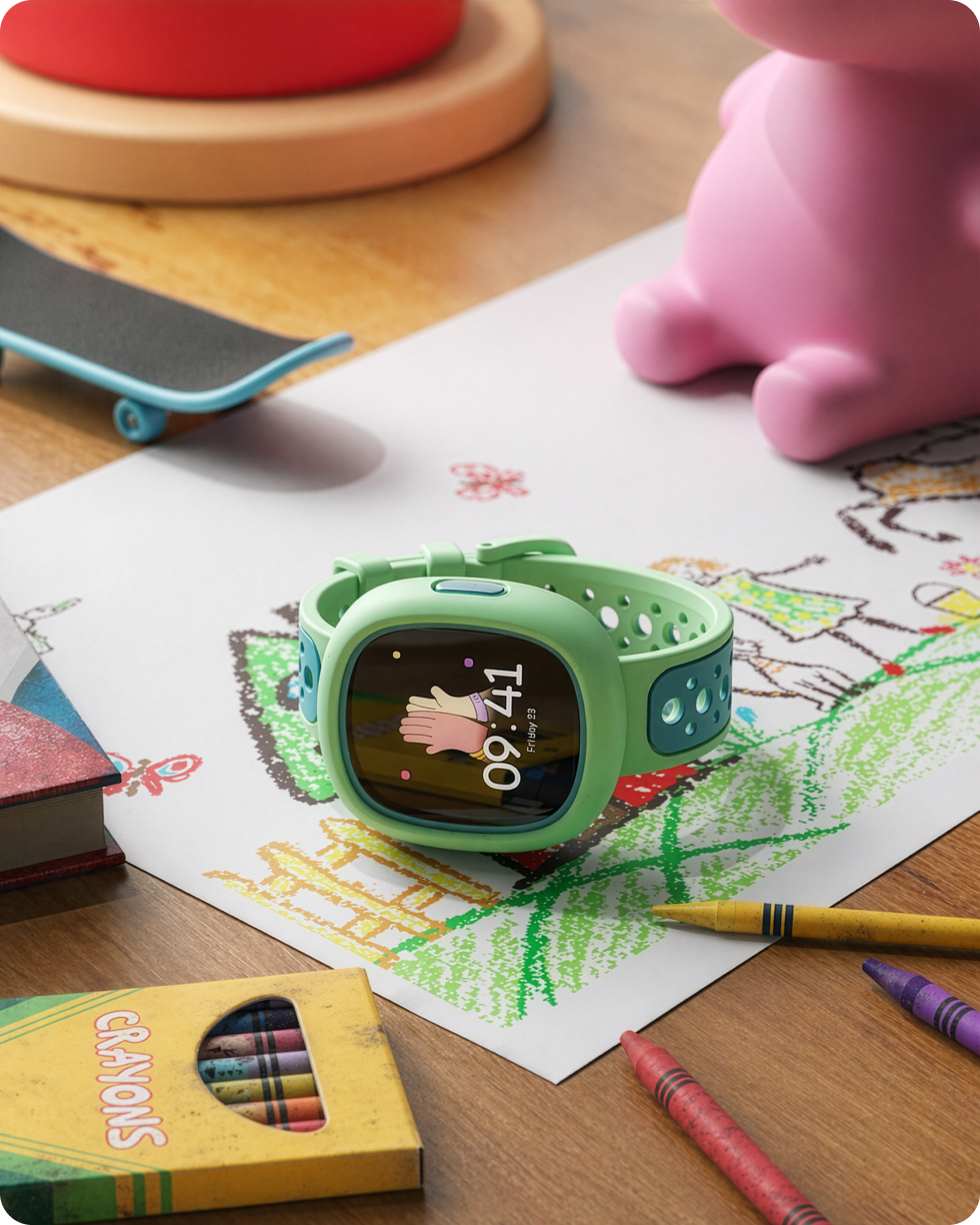keyshot-ce-environmental Smartwatch rendered in a real-world environment