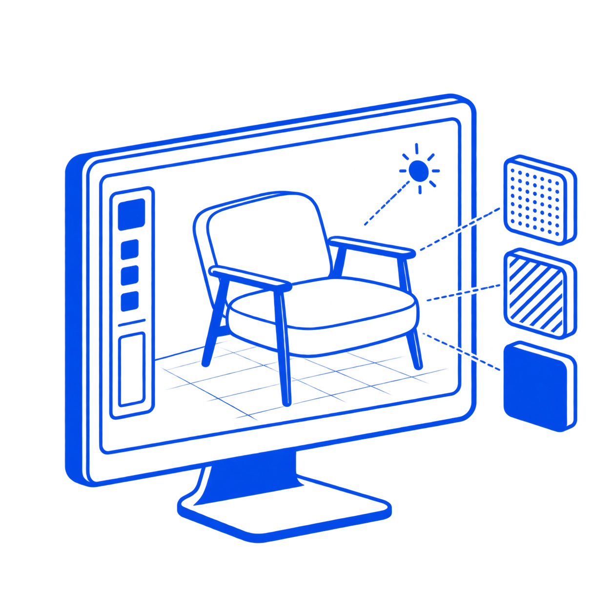 KeyShot Studio scene setup illustration